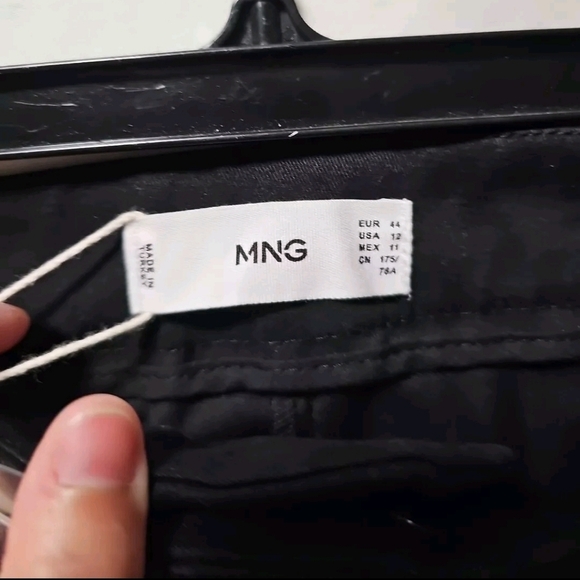 NWT Mango MNG Trousers Pants Women SZ 12 Straight High Rise - Picture 3 of 12